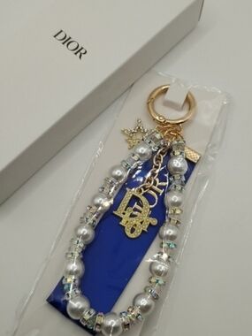 Dior Gold and Pearl Key Holder LIMITED EDITION
